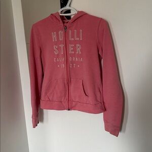Hollister Zip Up Hoodie in Pink - Description!